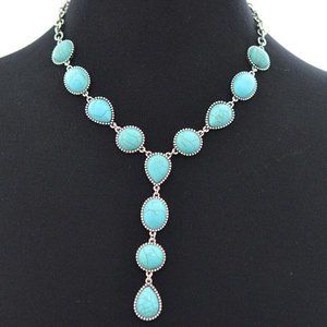 18" Semi Precious Stone Turquoise Necklace